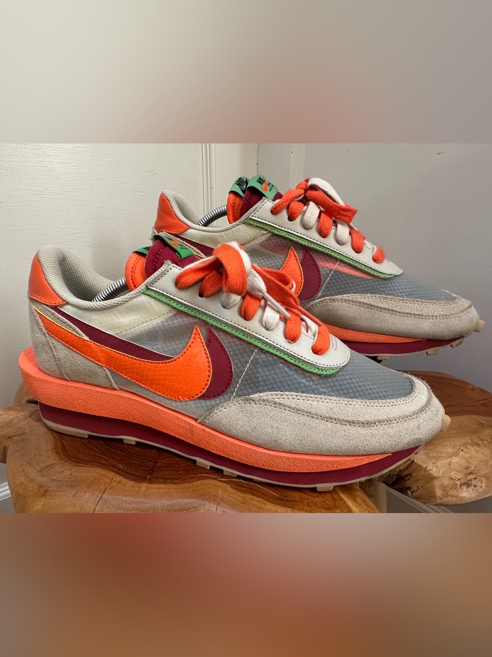 sacai x CLOT x Nike LD Waffle “Net Orange Blaze” - Size: US Men’s 10.5